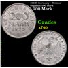 1923D Germany - Weimar Republic 200 Mark  Grades xf