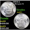 Image 1 : 1904-o Morgan Dollar $1 Grades GEM+ Unc