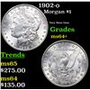 Image 1 : 1902-o Morgan Dollar $1 Grades Choice+ Unc