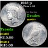 Image 1 : 1923-p Peace Dollar $1 Grades Choice+ Unc