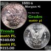Image 1 : 1881-s Morgan Dollar $1 Grades Choice Unc+ PL