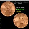 1964 Turkey 10 Kurus KM-891.1 Grades GEM Unc