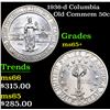 Image 1 : 1936-d Columbia Old Commem Half Dollar 50c Grades GEM+ Unc