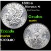 1891-s Morgan Dollar $1 Grades Choice Unc