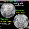 Image 1 : ***Auction Highlight*** 1878-p 8tf Morgan Dollar $1 Graded ms64 dmpl By SEGS (fc)