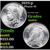 1923-p Peace Dollar $1 Grades Choice+ Unc
