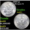 1897-p Morgan Dollar $1 Graded ms65+ By SEGS
