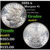 Image 1 : 1881-s Morgan Dollar $1 Grades Choice+ Unc