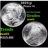 Image 1 : 1923-p Peace Dollar $1 Grades GEM Unc