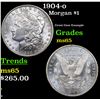Image 1 : 1904-o Morgan Dollar $1 Grades GEM Unc