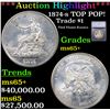 ***Auction Highlight*** 1874-s Trade Dollar TOP POP! $1 Graded ms65+ BY SEGS (fc)