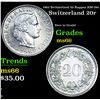 1962 Switzerland 20 Rappen KM-29a Grades GEM+ Unc