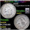 Image 1 : ***Auction Highlight*** 1833 Capped Bust Half Dime 1/2 10c Graded ms63+ BY SEGS (fc)