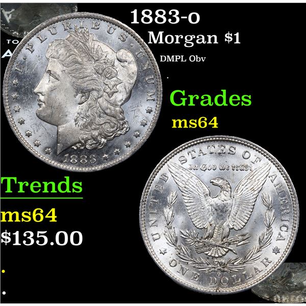 1883-o Morgan Dollar $1 Grades Choice Unc