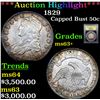 Image 1 : ***Auction Highlight*** 1829 Capped Bust Half Dollar 50c Graded Select+ Unc BY USCG (fc)