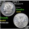 Image 1 : 1878-s Morgan Dollar $1 Grades Choice Unc
