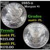Image 1 : 1885-o Morgan Dollar $1 Grades Select Unc+ PL