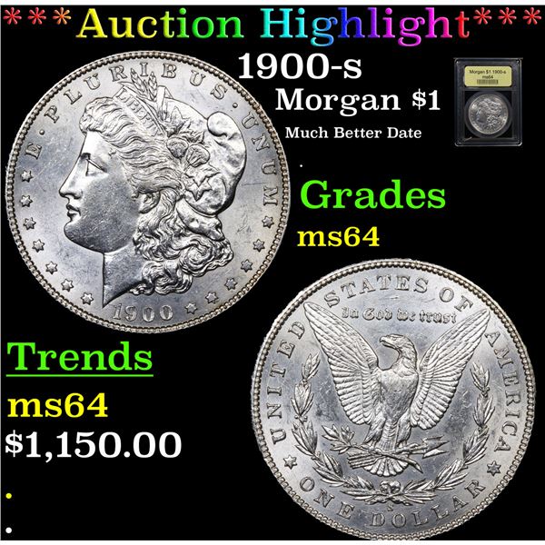 ***Auction Highlight*** 1900-s Morgan Dollar $1 Graded Choice Unc BY USCG (fc)