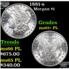 Image 1 : 1881-s Morgan Dollar $1 Grades GEM+ PL