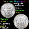 ***Auction Highlight*** 1878-p 7tf Morgan Dollar $1 Graded ms64+ By SEGS (fc)