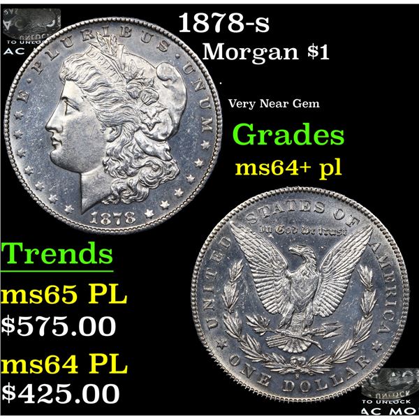1878-s Morgan Dollar $1 Grades Choice Unc+ PL