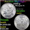***Auction Highlight*** 1890-p Morgan Dollar $1 Graded ms64+ By SEGS (fc)