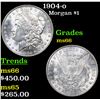 Image 1 : 1904-o Morgan Dollar $1 Grades GEM+ Unc