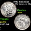 Image 1 : 1937 Roanoke Old Commem Half Dollar 50c Graded ms66 BY SEGS