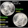 1924-p Peace Dollar $1 Grades GEM+ Unc