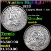 Image 1 : ***Auction Highlight*** 1833 Capped Bust Half Dime 1/2 10c Graded ms64+ BY SEGS (fc)
