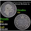 1836 Great Britain 1 Shilling KM-713 Grades f, fine
