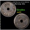 1940 Norway 25 Ore KM-384 Grades Select AU