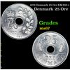 1970 Denmark 25 Ore KM-855.1 Grades GEM++ Unc