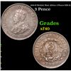 1919-H British West Africa 3 Pence KM-10 Grades xf