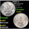 Image 1 : 1882-o Morgan Dollar $1 Grades Choice+ Unc