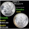 Image 1 : 1884-o Morgan Dollar $1 Grades GEM Unc