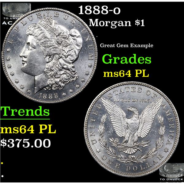 1888-o Morgan Dollar $1 Grades Choice Unc PL