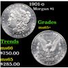 Image 1 : 1901-o Morgan Dollar $1 Grades GEM+ Unc