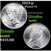 1923-p Peace Dollar $1 Grades GEM Unc