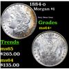 Image 1 : 1884-o Morgan Dollar $1 Grades Choice+ Unc