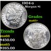 Image 1 : 1904-o Morgan Dollar $1 Grades GEM+ Unc