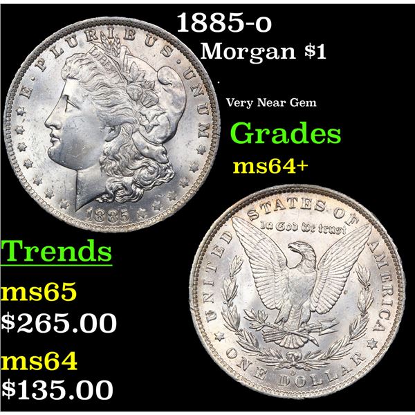 1885-o Morgan Dollar $1 Grades Choice+ Unc