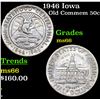 Image 1 : 1946 Iowa Old Commem Half Dollar 50c Grades GEM+ Unc