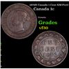 1876H Canada 1 Cent KM-Pn12 Grades vf++