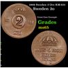 1968 Sweden 2 Ore KM-821 Grades GEM Unc