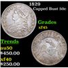 1829 Capped Bust Half Dollar 50c Grades xf+