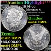 ***Auction Highlight*** 1891-cc Morgan Dollar $1 Graded ms64+ DMPL BY SEGS (fc)