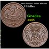 1905 Austria 2 Heller KM-2801 Grades Choice AU