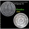 1924 Uruguay 5 Centesimos KM-21 Grades vf+