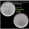 1961 Turkey 25 Kurus KM-892.2 Grades Choice AU/BU Slider